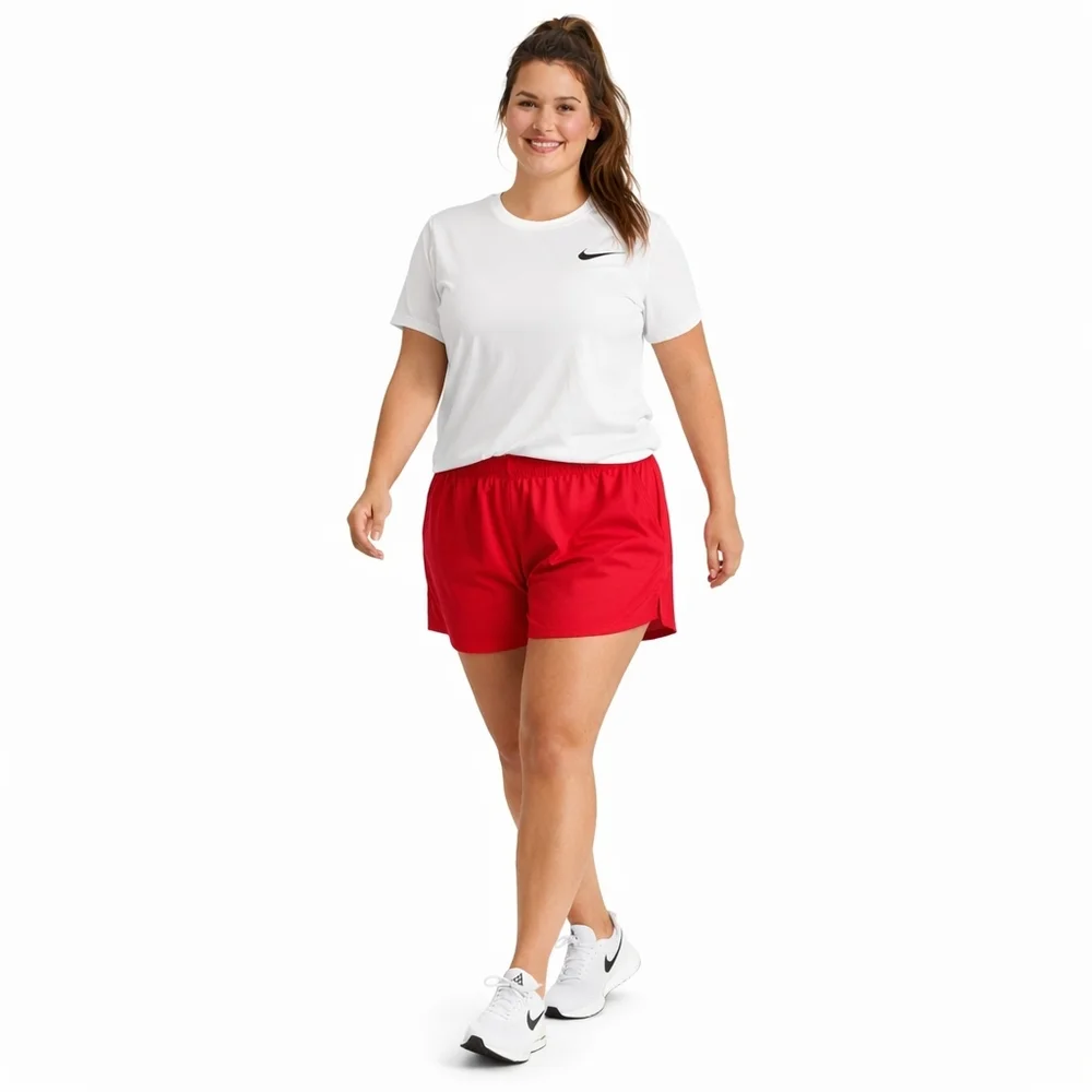Athletic Works XXL (20) Bright Red Running Shorts DriWorks Moisture Wicking Pock - Picture 3 of 11